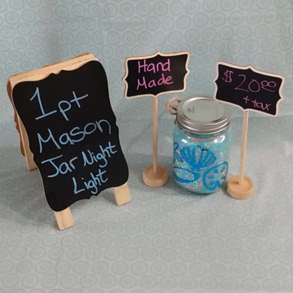1 pint Mason Jar Night Light with Lights